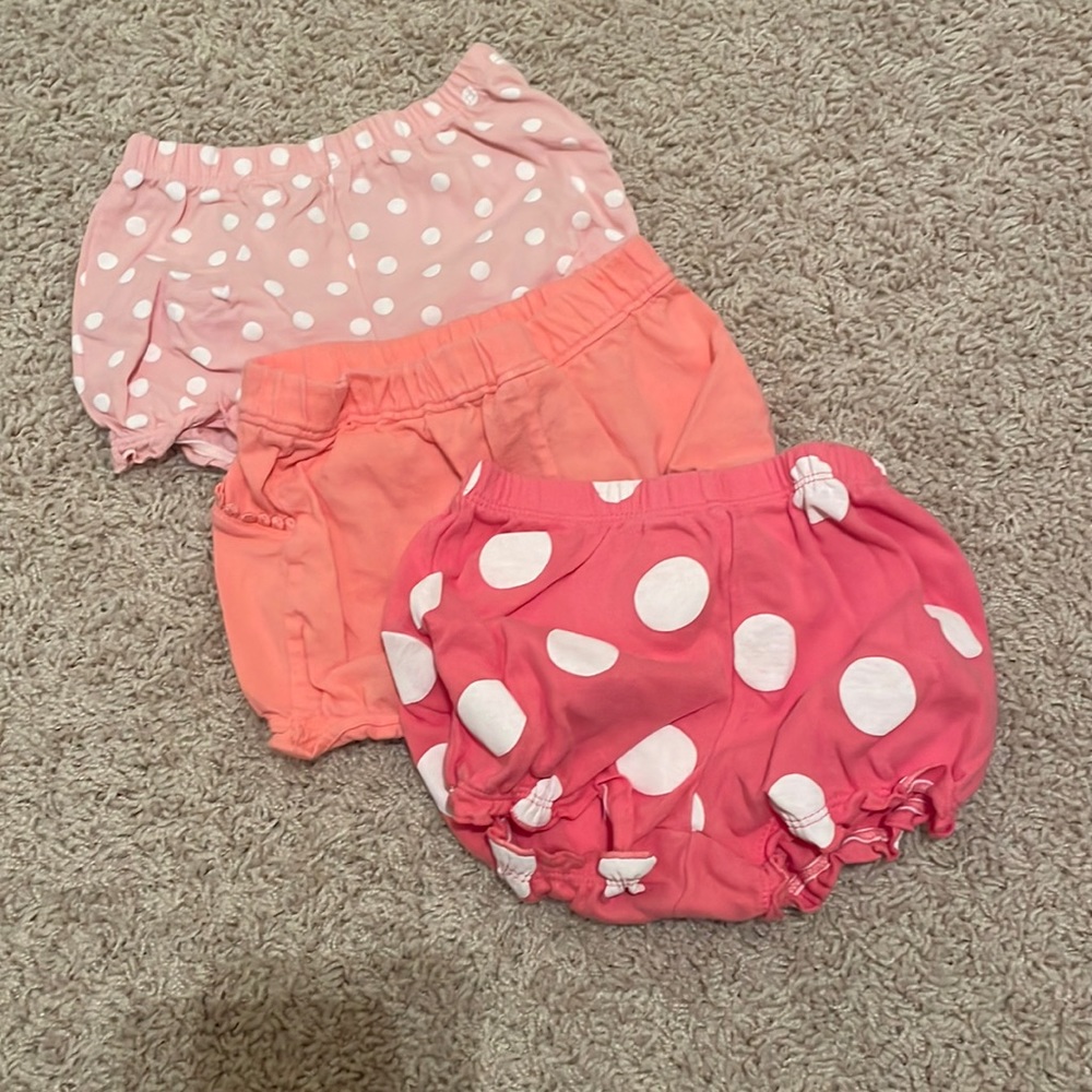 Set of 3 12 month pink shorts